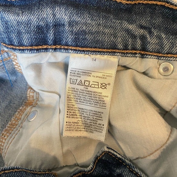 Old Navy‎ Women’s Size 14 Boyfriend Jeans Raw Hem Distressed Ripped Retro - Picture 15 of 15